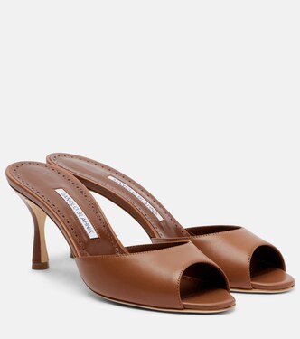 Pantoletten Jada aus Leder | Manolo Blahnik