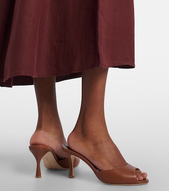 Jada leather mules in brown - Manolo Blahnik | Mytheresa