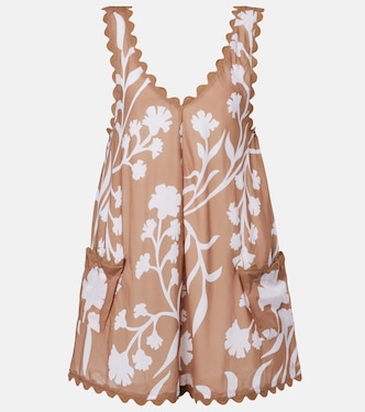 Abito corto in cotone con stampa floreale | Juliet Dunn