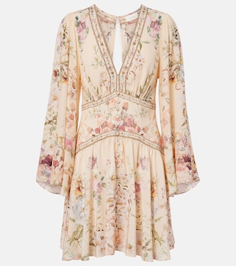 Embellished floral silk minidress | Camilla