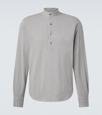 Cotton and silk Henley shirt | Stòffa