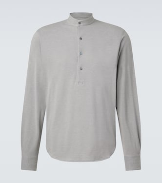 Cotton and silk Henley shirt | Stòffa