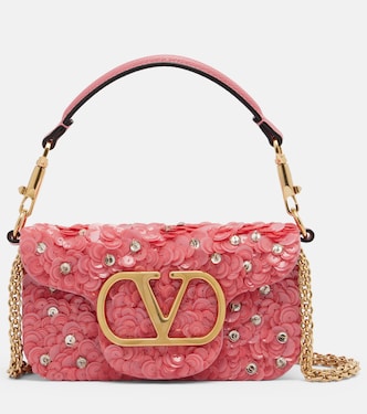 Locò Small sequined shoulder bag | Valentino Garavani