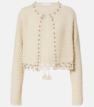 Cardigan in cotone crochet | Rabanne