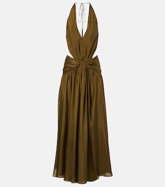 Indra cutout halterneck silk maxi dress | Zimmermann