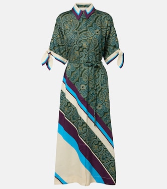 Joni printed linen-blend shirt dress | Alémais