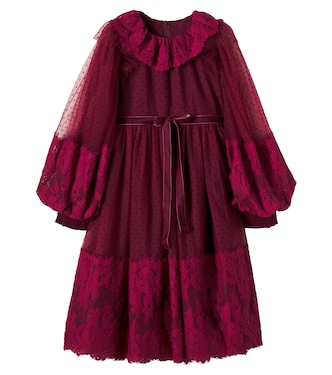 Lace-trimmed point d'esprit dress | Petite Amalie  