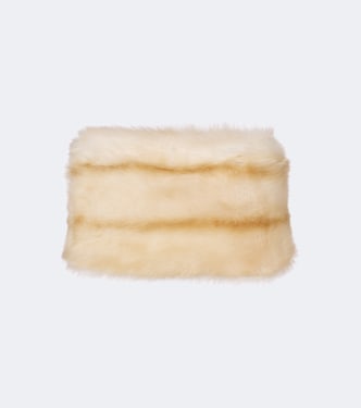 Off-shoulder shearling crop top | Gucci