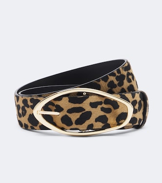 Grumeti leopard-print calf hair belt | Amanu
