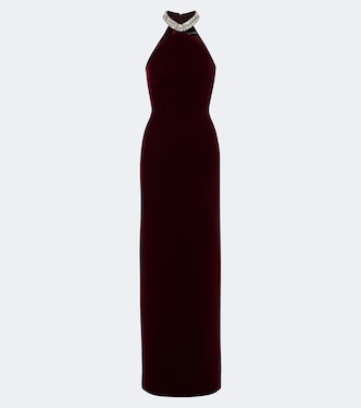 Vestido de fiesta de terciopelo adornado | David Koma