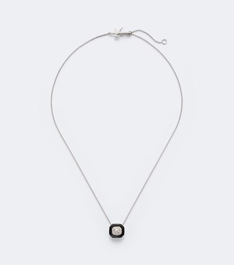 Halskette Oui aus 18kt Weißgold mit Diamanten | Nikos Koulis