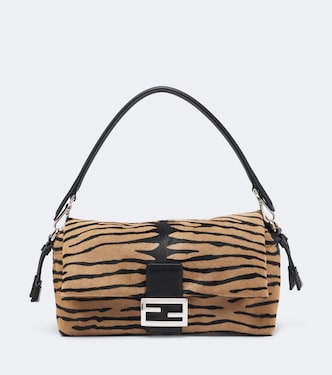 Baguette® Soft Medium calf hair shoulder bag | Fendi
