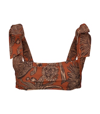 Tarija printed bikini top | Johanna Ortiz