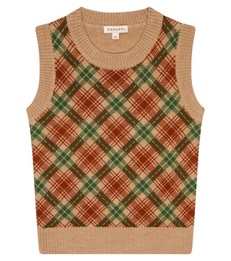 Pull sans manches Maple en laine | Caramel