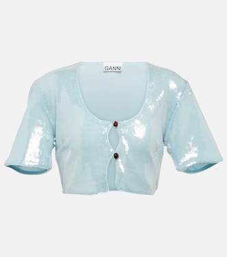 Sequined crop top | Ganni