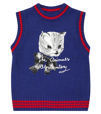 Bat knit sweater vest  | The Animals Observatory