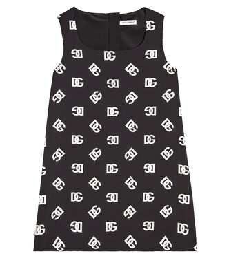 Logo silk-blend dress | Dolce&Gabbana Kids
