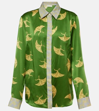 Printed silk-blend satin shirt | Dries Van Noten