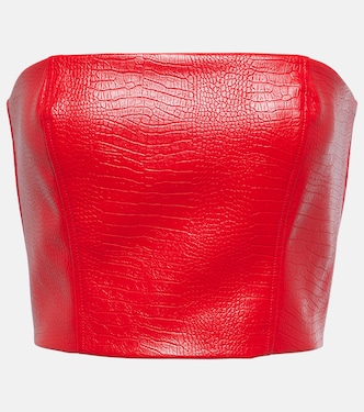 Cropped-Top aus Lederimitat | Rotate