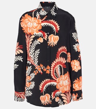 Printed silk crêpe de chine blouse | Etro