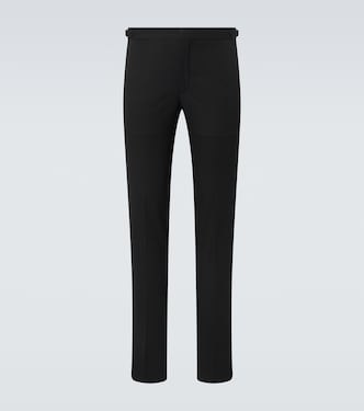 Luca wool tuxedo pants | Rubinacci