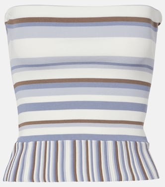 Citara striped cotton-blend tube top | Faithfull
