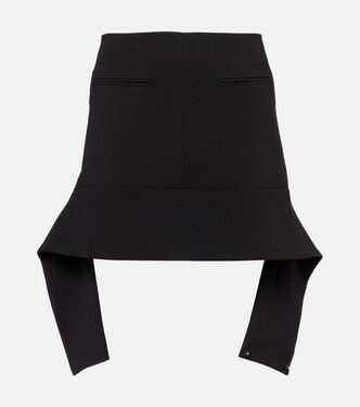 Minifalda de crepé con cinturón | Courrèges