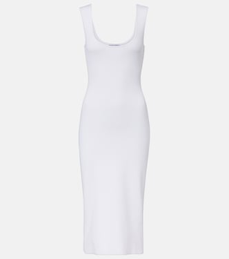 Chain-detail ribbed-knit midi dress | Bottega Veneta