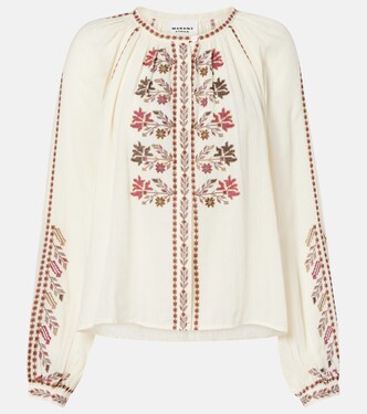Blouse Lynne brodée en coton | Marant Etoile