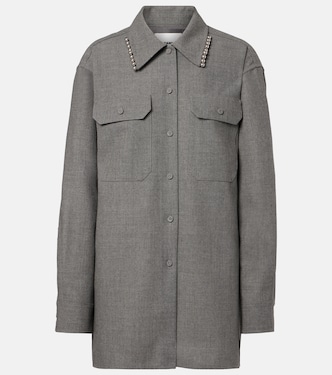 Beaded wool canvas shirt | Jil Sander