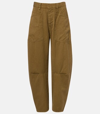 Shon cotton and linen barrel-leg pants | Nili Lotan
