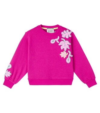 Embroidered cotton-blend sweatshirt | Scotch & Soda Kids