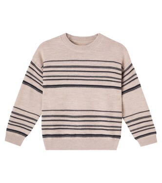 Flores striped wool sweater | Wheat