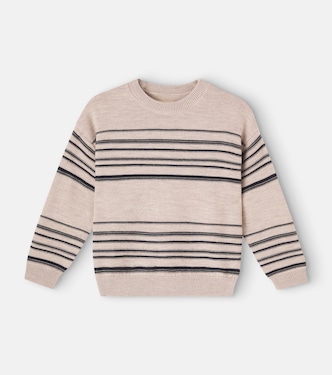 Pull Flores rayé en laine | Wheat