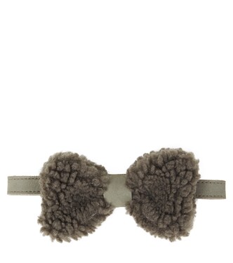 Furro leather-trimmed teddy bow tie | Donsje