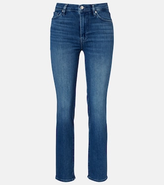 Jean droit Le Sleek raccourci à taille haute | Frame