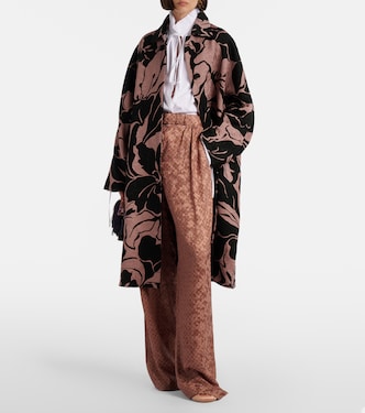 Floral coat in black - Dries Van Noten | Mytheresa