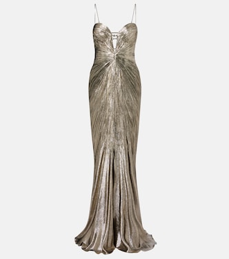 Vestido de fiesta Dakota de gasa de lamé | Maria Lucia Hohan