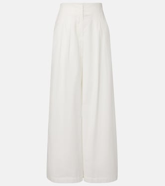 Cotton-blend wide-leg pants | Adriana Degreas