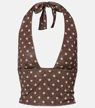 Top cropped Lumière a pois | Oséree