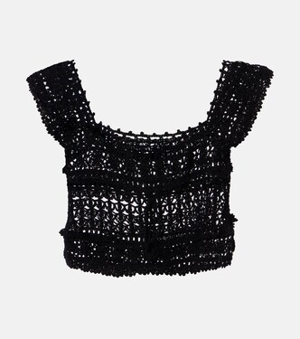 Crop top de croché de algodón | Anna Kosturova