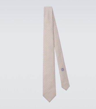 Archivio polka-dot silk jacquard tie | Giorgio Armani