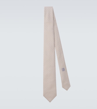 Archivio polka-dot silk jacquard tie | Giorgio Armani