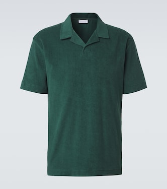 Cotton terry polo shirt | Sunspel