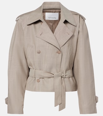 Cropped-Trenchcoat aus Wolle | The Frankie Shop