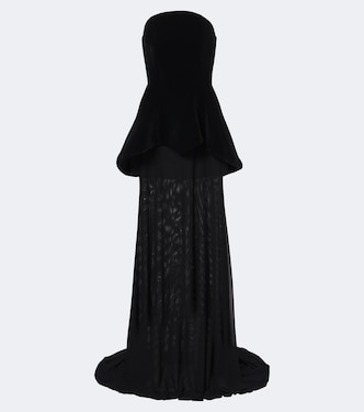 Peplum strapless gown | David Koma