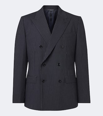 Pinstripe double-breasted wool-blend blazer | Dolce&Gabbana