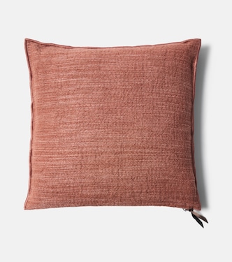 Linen, jute, and cotton-blend cushion | Maison de Vacances