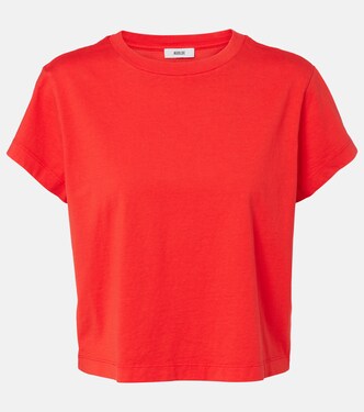 Adine cropped cotton jersey T-shirt | Agolde