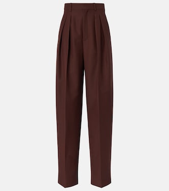 Wool and mohair wide-leg pants | Saint Laurent
